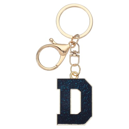 PATIKIL Initial Letter Keychain, Alphabet Bag Charm Car Keyring Letter D Pendant Charm Key Chain for Key Wallet Purse Handbag Backpack, Deep Blue