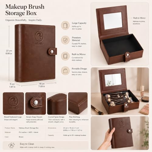 Mlemle 20-Piece Professional Makeup Brushes Set with Storage Case — view 3