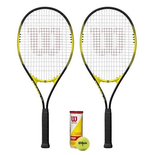 Wilson Energy XL Tennisschläger-Set mit 2 Schlägern und Meisterschaftsbällen