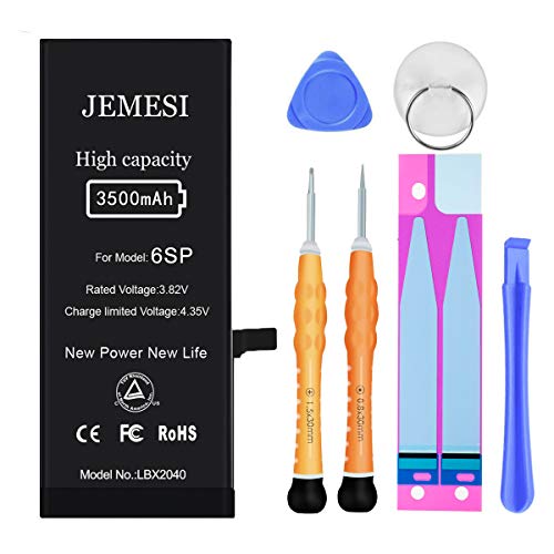 JEMESI Battery for iPhone 6S Plus, New 3500mAh Ultra High Capacity Li-Polymer Battery Replacement, with Professional Repair Tools and Installation Manual-1 Year Warrant
