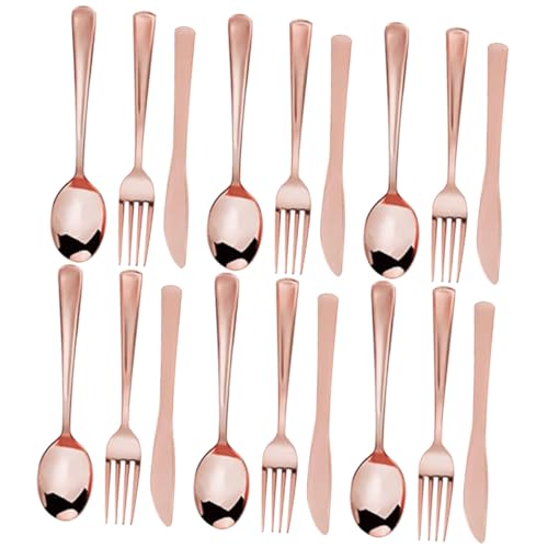 Mikinona 1Set Disposable Elegant Dotted Theme Knives Forks Spoons for Parties Birthdays Catered Events One Tableware for Celebrations