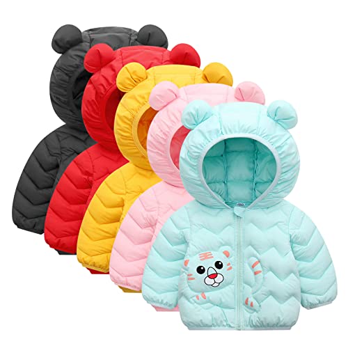 Children Kids Toddler Infant Baby Boys Girls Long Sleeve Cute Animals Winter Solid Coats Hooded Outer Toddler Jacket 3t3