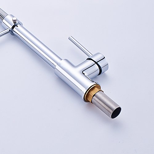 Robinet de cuisine extractible mitigeur évier chrome monotrou bar