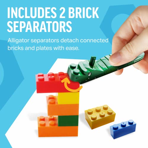 Brickyard Building Blocks 1,100 Piece Building Bricks Toy - Bulk Block Set With 154 Roof Pieces, 2 Free Brick Separators, Compatible With Lego #TOP6