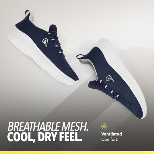 Image of Boldfit Mens Walking Shoes, Breathable Knit Slip-On Casual Shoes with Memory Foam Insole, Thick Eva Outsole & Padded Heel Support, Lightweight, Sock-Like Fit for All-Day Comfort