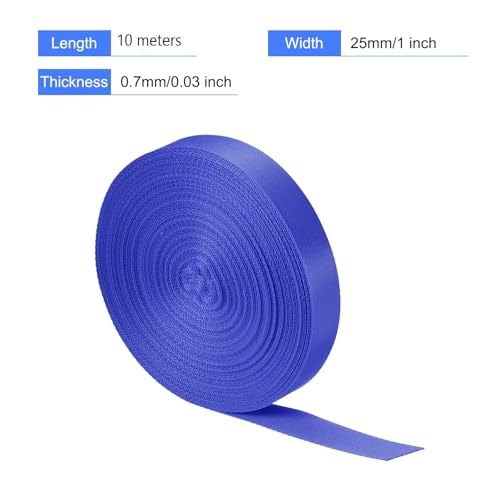 Image of Nylon Webbing Strap, 10 Metres, 1 inch /1.5 inch /2 inch Width, 0.7 mm Thickness (Royal Blue, 1 inch)