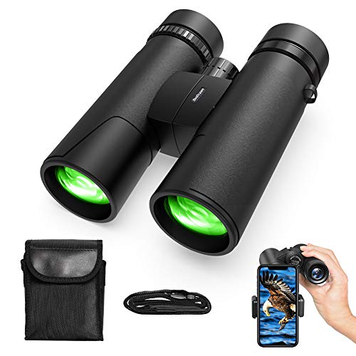 TONDOZEN 10X42 Compact Binoculars for Adults Kids with Phone Adapter, BAK-4 Prism Binoculars
