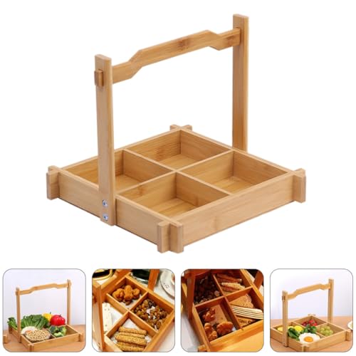 Plato dividido multipropósito para sushi de madera 4 secciones miniatura 7