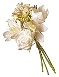 National Tree Company Artificial Silk Flowers | Cream Magnolia Bundle - 13 Inch