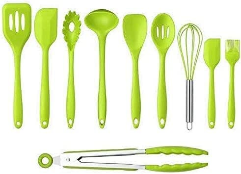 SKUZA Küchenutensilien-Set, 10-teiliges Küchenutensilien-Silikon, hitzebeständige Küchen-Kochutensilien, Antihaft-Backwerkzeug, Kochwerkzeug-Sets