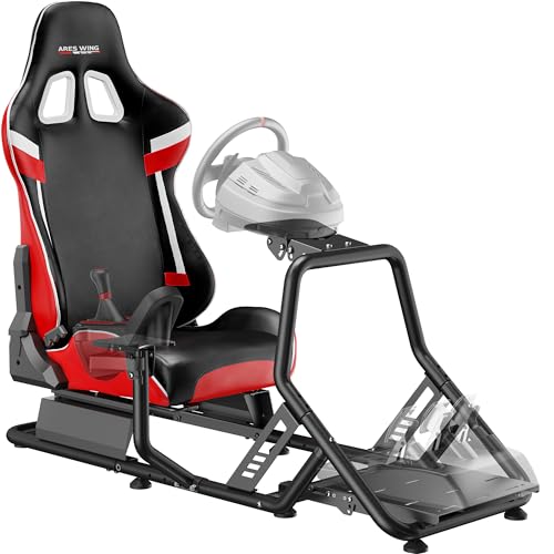 ARES WING Racing Simulator Cockpit with Seat, Formula and GT Sim Racing Cockpit Compatible with...