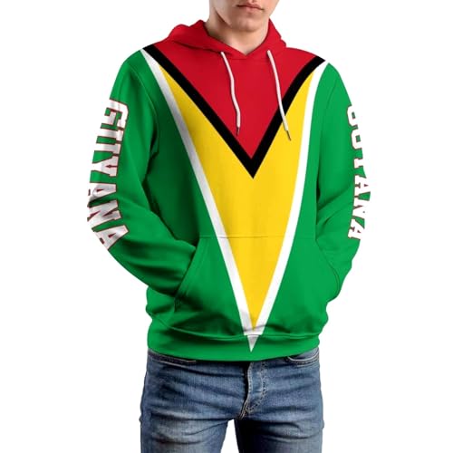Sweat à capuche drapeau Guyane oversize fini les vêtements trop serrés - 2