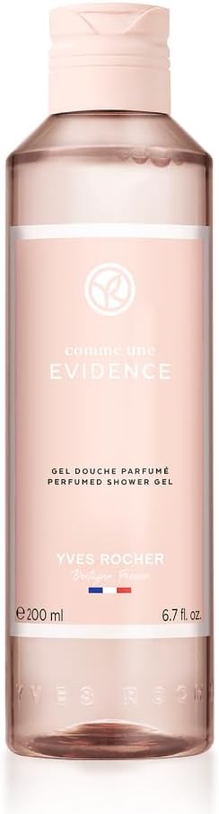 Comme une Evidence Perfumed Shower Gel, Paraben Free, Enriched with Organic Cornflower Water, Made in France, Bottle 200 ml (Body Wash)