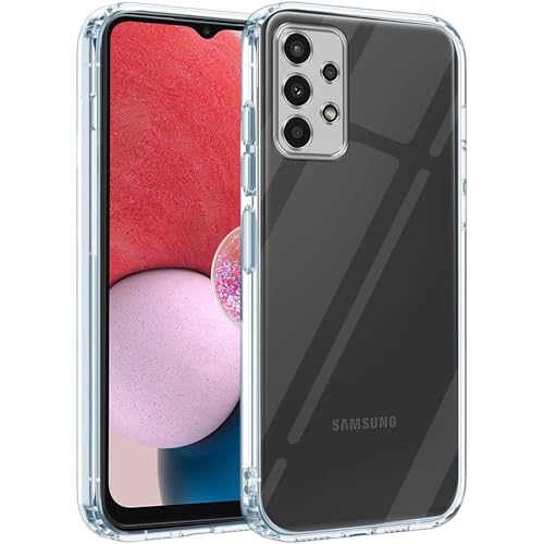 Image of Jkobi Back Case Cover for Samsung Galaxy A13 4G (Camera Protection with Silicone Clear Shockproof Case | Soft and Flexible | Transparent)