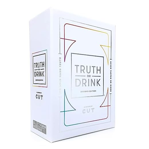 Truth or Drink spelet av CUT games - roliga frågor du skulle Dare to Answer Out Loud - bästa vuxenkortspelet för fester och matchkväll