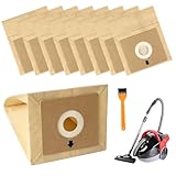 10 Vacuum Cleaner Bags, Compatible with Bush Model VCB35B15C1J7W-70 Argos Value VC-401 VC-402 VYTRONIX RBC02 BC-402 BC-501 Hoover Bags, Strong Dust Bags (Include 1 Dusting Brush)