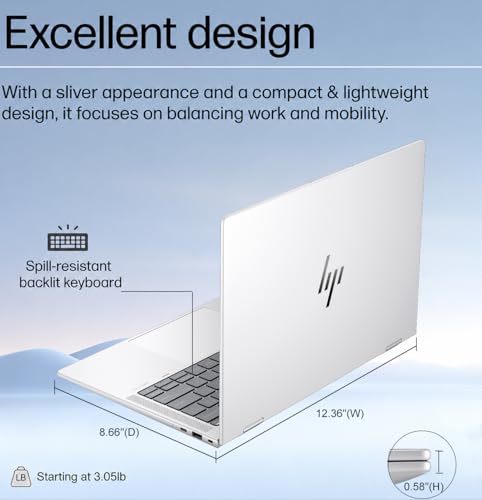 Image of HP EliteBook x360 1040 G11 14 inch 2-in-1 Laptop (Intel Ultra 7 155H VPro, 32GB DDR5, 1TB SSD, 2.8K QHD+ Touchscreen OLED), Business AI PC, Premium EliteBook 840, 14-Hr Battery Life, IR Webcam, Win 11 Pro
