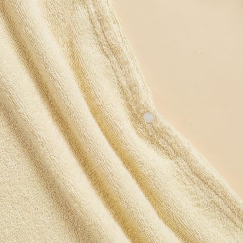 Image of woshilaocai Toddler Swim Coverup Boy Girl Terry Cloth Hooded Poncho | Baby Swimsuit Cover Up for Pool, Surf, Solid Color, Swimming Cover-ups for 1-8 Years Old Little Kids, Summer Beach Towel