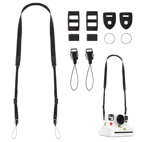 Runhike Camera Strap Compatible with Polaroid Lightweight Black Camera Neck Strap Replace Compatible with Polaroid with Different Camera Buckles 1PC