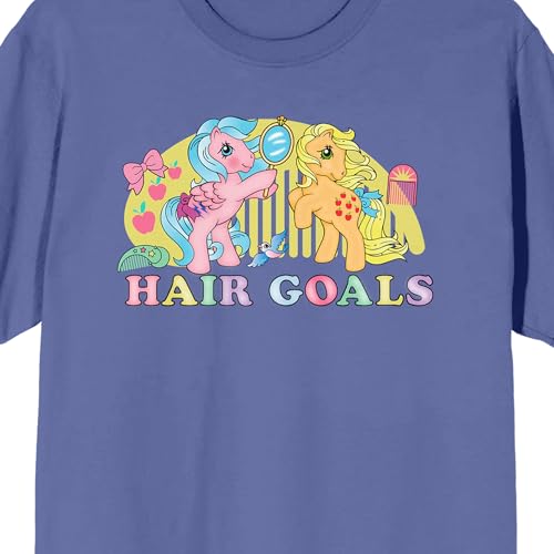 My Little Pony Retro Hair Goals Adult Periwinkle Crew Neck Short Sleeve T-Shirt2