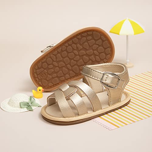 Image of CENCIRILY Infant Baby Girls Boys Sandals Summer Beach Outdoor Bowknot Soft Rubber Sole Toddler Princess Dress Flats Walking Shoes