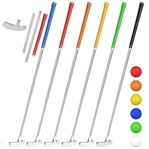 Putter de golf amovible Syhood pack de 6 clubs robustes en acier avec balles