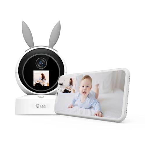 QSEE 4MP Indoor WiFi Security Camera, 2-Way Video, OK Gesture, Call Button, Human Detection, Motion-Tracking, Pan/Tilt Wireless IP Camera, Night Vision, Smart Home Hestia 4A