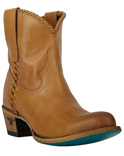 Lane Womens Plain Jane Braided Round Toe Bootie Casual Boots Ankle Low Heel 1-2