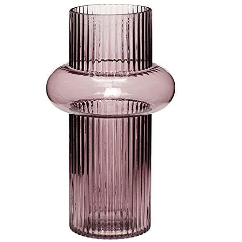 Vase décor au motif vertical fluide idéal pour fleurir le salon