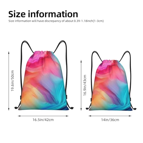 Drawstring Bag Lightweight Small Gym Bag for Women Colorful Background Textures Soccer Backpack for Sports Travel3