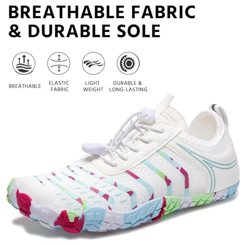 Image of EWUHA Barefoot Shoes Womens Mens Footwear for Walking Hiking with Wide Toe Box,Healthy & Non-Slip,Breathable Barefoot Vitality Water Shoes for Beach Pool Swim Outdoor (Unisex)