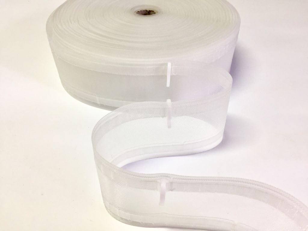 Fettuccia Per Tende A Onde Wave 6cm 8cm Nastro Trasparente Per Riloga Nastri X Orli Tende Da Interni Con Tasche Per Tende Con Fettuccia onda (20 metri)