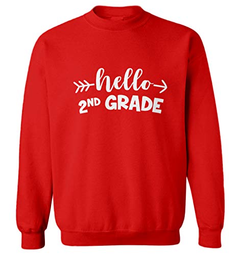 Haase Unlimited Hello 2nd Grade - Back to School Youth Fleece Crewneck Sweater