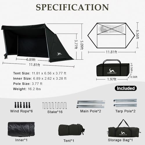 Tienda Bivy para Camping para Dos Personas TOMOUNT miniatura 6
