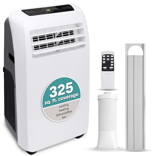 SereneLife Small Air Conditioner Portable 12,000 BTU with Built-in Dehumidifier