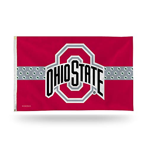 Drapeau Ohio Buckeyes à rayures décoratif pour votre salon de sport