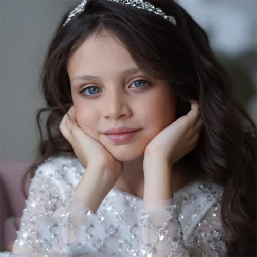 Flower Girl Dress, Kids Wedding Sequin Lace Tutu Dresses, Toddler Princess Birthday Party Gown3