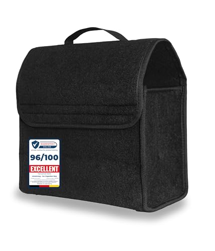 LIONSTRONG® Bil Bagageväska [HÖGKVALITATIV FILT] – Fällbar – Med Kardborreband för Fäste Halkfri – Verktygsbag – Bilaccessoarer – Universellt Kompatibel med Alla Bilar