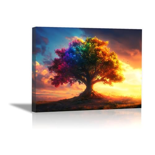 Arbres au soleil impression sur toile pour réchauffer l'atmosphère de la maison