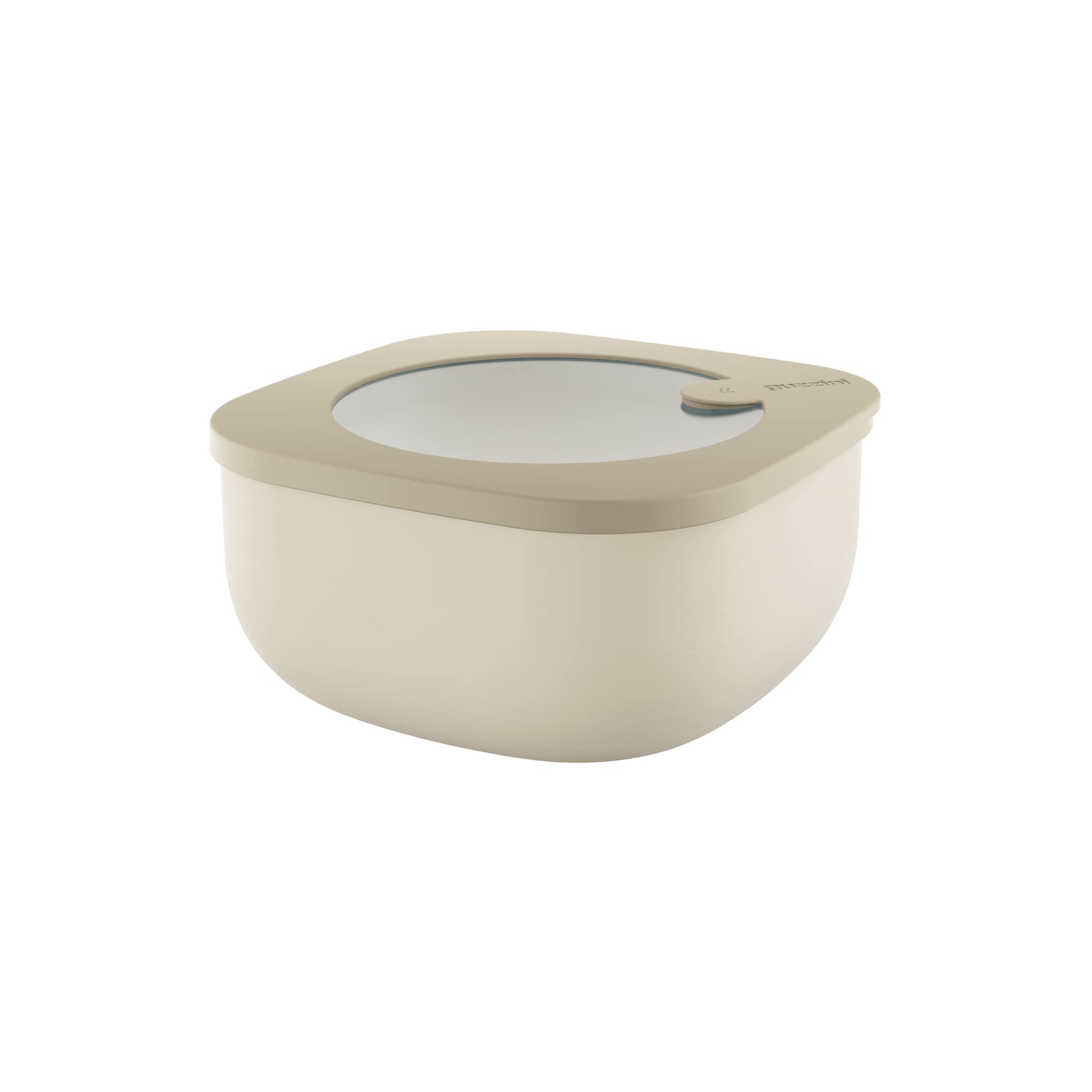 Guzzini Store&More Kitchen Active Design Low Profile Airtight Containers for Fridge/Freezer/Microwave, 16 x 16 x 7.8 cm, Size M, Brown (Clay)