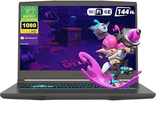 Image of msi Thin 15.6" FHD Gaming Laptop, AMD Ryzen 5 7535HS, NVIDIA GeForce RTX 4060, 16GB RAM 512GB PCIe SSD, 256gb 9H Docking Station, Wi-Fi 6E, Bluetooth 5.3, Backlit Keyboard, Windows 11 Home, Gray