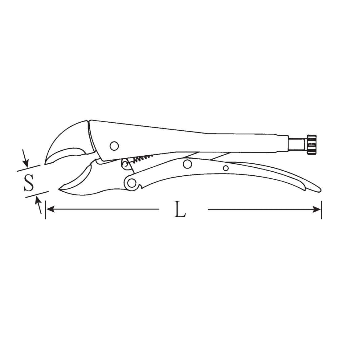 Stahlwille 65642145 145mm Self Grip Wrench with Forged Contoured Jaws, Quick Release Lever, and Wire Cutter, Chrome Vanadium, Nickel-Plated, Made in Germany