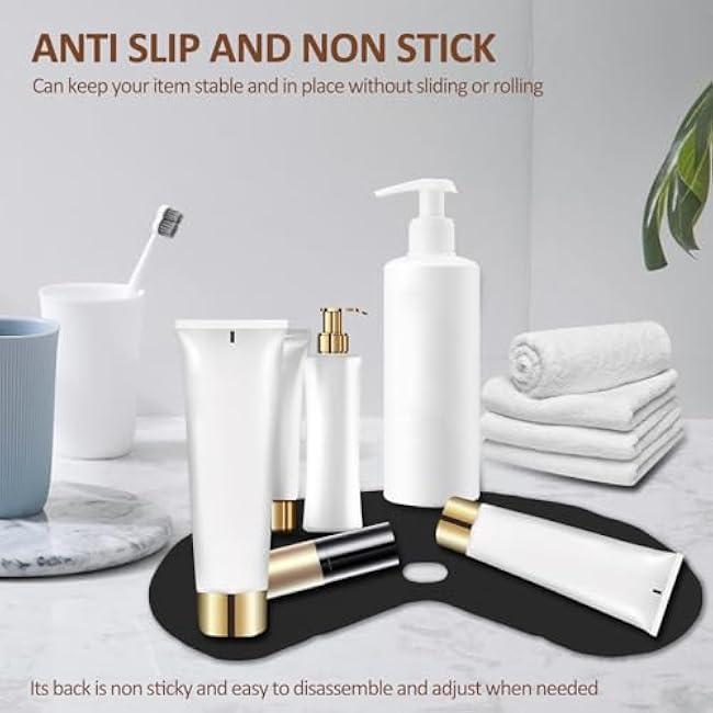 2Pcs Lazy Susan Shelf Liner, 26 Circle Kitchen Liners Non Adhesive Kitchen Cabinet Liners Non Slip Corner Shelf Liner Non Skid Fridge Mats for Kitchen Cupboards Drawers(Black)