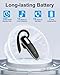 Jinreoo Bluetooth Headset, V5.1 Ultralight Wireless Handsfree Earpiece Cell Phone with Noise Cancellation Microphone for PC Tablet/Laptop Computer, Headphones for Trucker/Driver/Business- Black