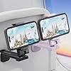 MiiKARE Airplane Travel Essentials Phone Holder, Universal Handsfree Phone Mount for Flying with 360 Degree Rotation, Accessory for Airplane, Travel Must Haves Phone Stand for Desk-Black&Purple