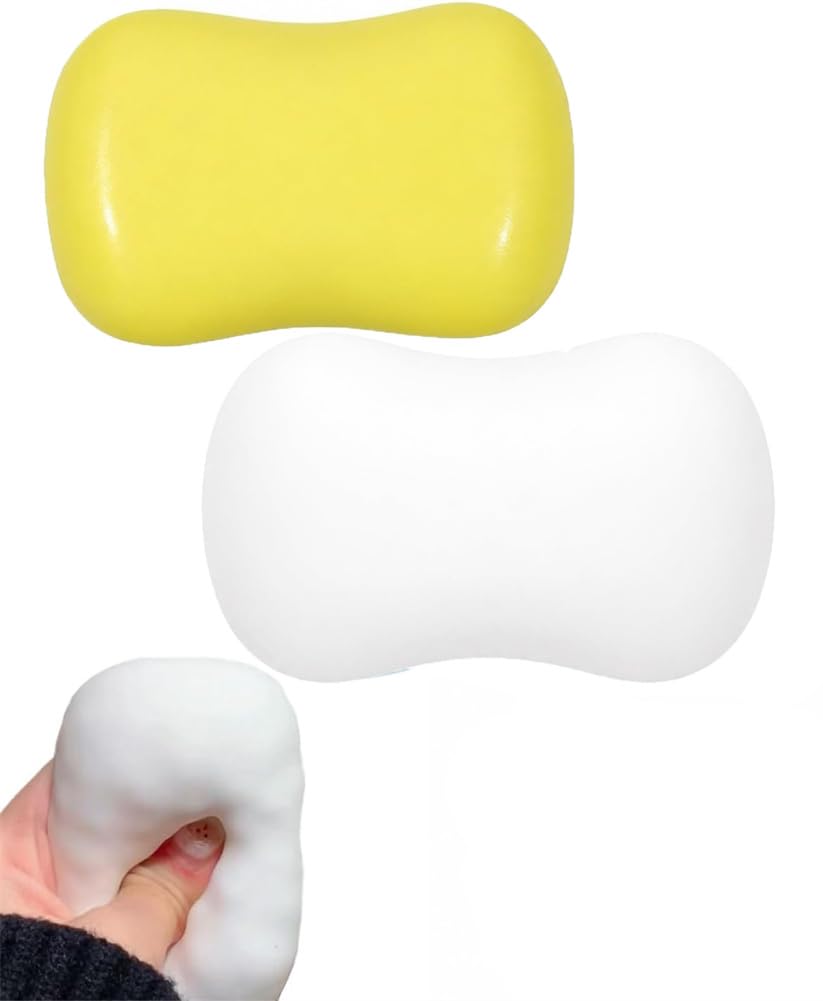Crunchy Soap Squishy Asmr Stress Ball, Realistic Bar Soap Shape Bead-Filled Crunchy Squishy Stress Ball,Stress Relief Toy,Non-Rebound Zero-Bounce Fidget Toy for Office Desk Anxiety Relief (Set B)