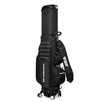 ゴルフバッグ PGM ブラウン キャディバッグ キャスター付き　PU新品 爆買 キャディバッグ 2輪キャスター ポータブルゴルフバッグ PGM