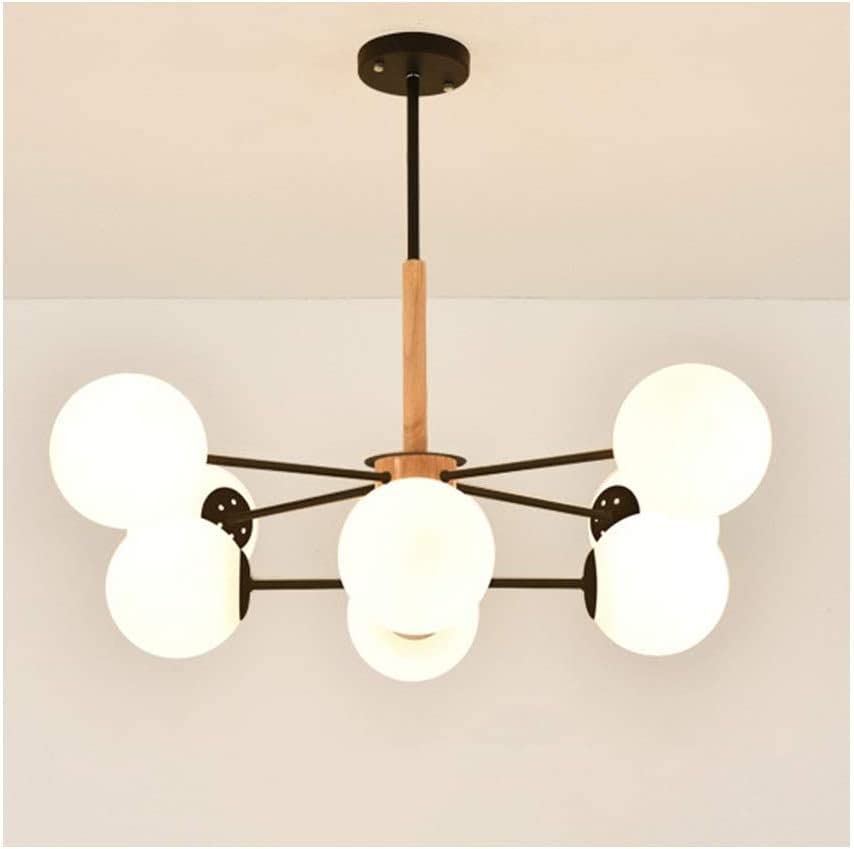 Lustre plafonnier moléculaire salon moderne 8 têtes lumière chaude