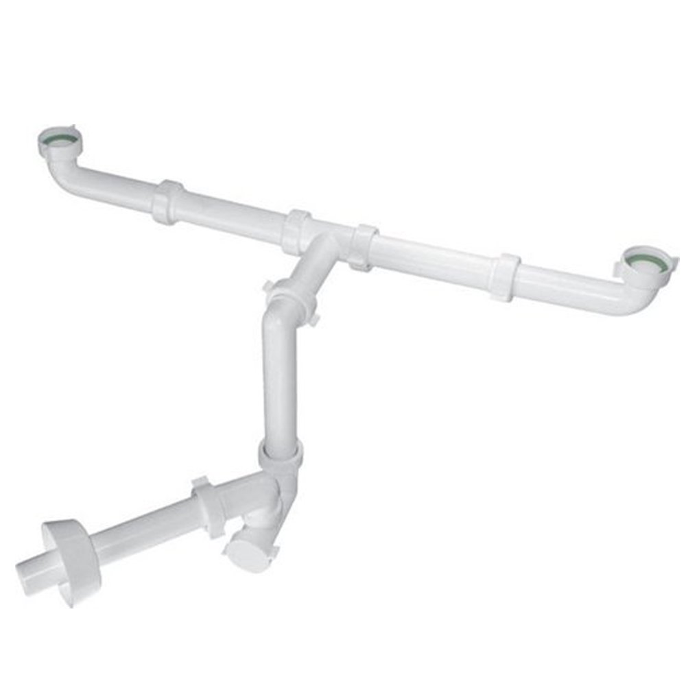 Siphon de lavabo double pour lavabo