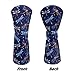 ELEQIN Hybrid Fairway 3/5 Woods Driver Golf Club Head Covers Blue Dragonfly Leather Headcovers Outdoors Sports Golf Accessories Gift for Women Men Golfers Waterproof Surface Soft Lining